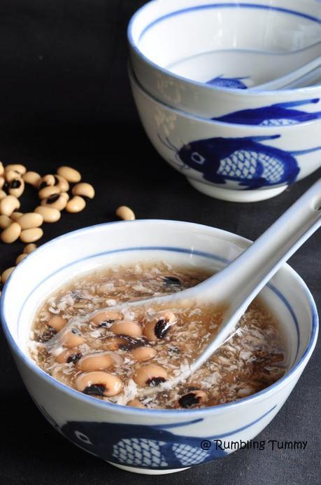 Black Eyed Bean with egg sweet soup 眉豆蛋花羹