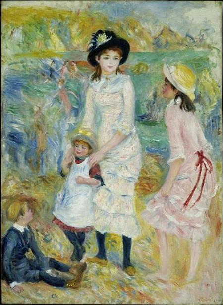 Children on the Seashore Pierre Auguste Renoir Low