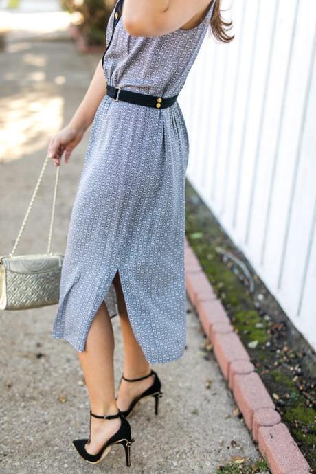 Chain Print Dress Amy Havins wears a Tory Burch chain link dress.