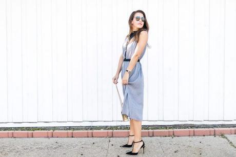 Chain Print Dress Amy Havins wears a Tory Burch chain link dress.