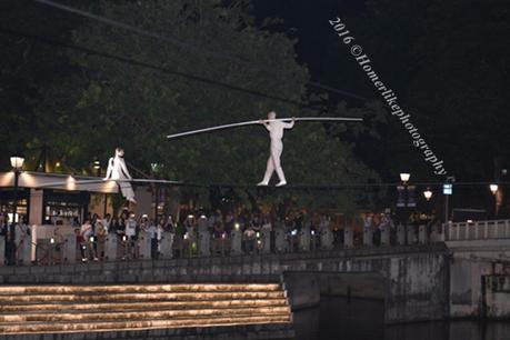 French Spectacle Tightrope Performance Group Headlines Singapore River Festival 2016