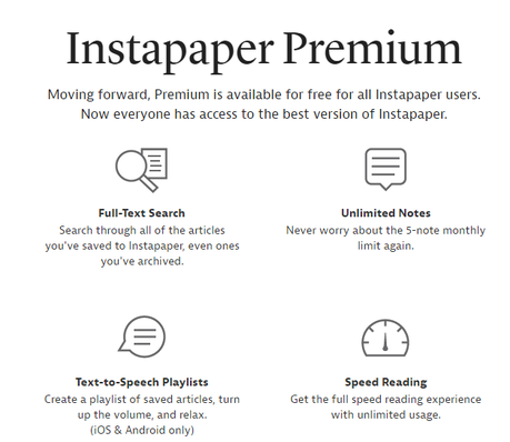 Instapaper Premium Now Free for All Users