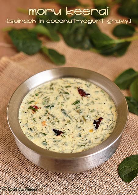 Moru Keerai | Spinach in Coconut Yogurt Gravy