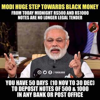 Modi Abolishes 500 and 1000 Rupee Notes
