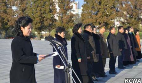 KDWU Central Committee Chair Kim Jong Sun speaks during the ceremony (Photo: KCNA).