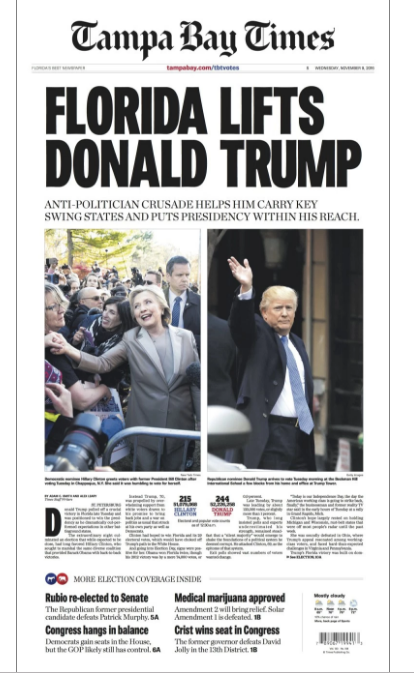 The Trump Victory on the Front Pages