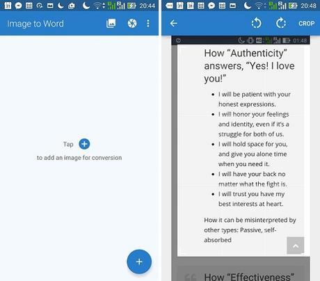 Image to Word App Sample