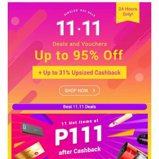 Get More CashBack with ShopBack on Today's Crazy 11.11 Sale