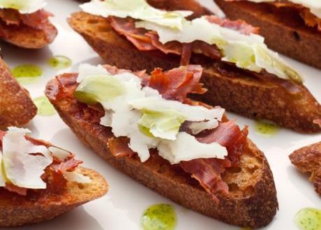 Serrano Ham and Membrillo Crostini