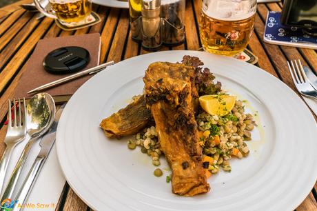 Fried Carp with Barley Salad at Maly Svet