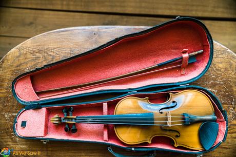 Violin displayed at the Smetana birth home