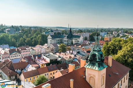 The fantastic view at the top balcony is worth the effort at Piarist Church