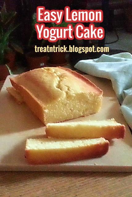 Easy Lemon Yogurt Cake Recipe @ treatntrick.blogspot.com