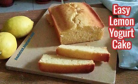 Easy Lemon Yogurt Cake Recipe @ treatntrick.blogspot.com