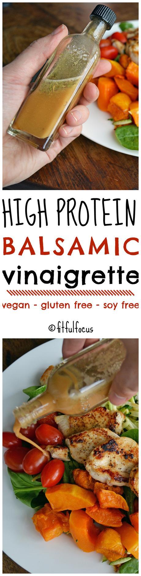 High Protein Balsamic Vinaigrette (vegan, gluten free, soy free)