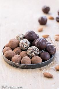Salted Almond Chocolate Truffles (Paleo + Vegan)