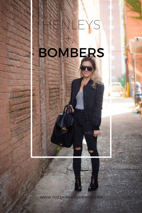 Henleys and bombers are two must haves for fall. Dress them up or mess them down! See how I styled these and check out a few similar favorites. 