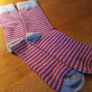 H.B. Burgundy Stripe Socks