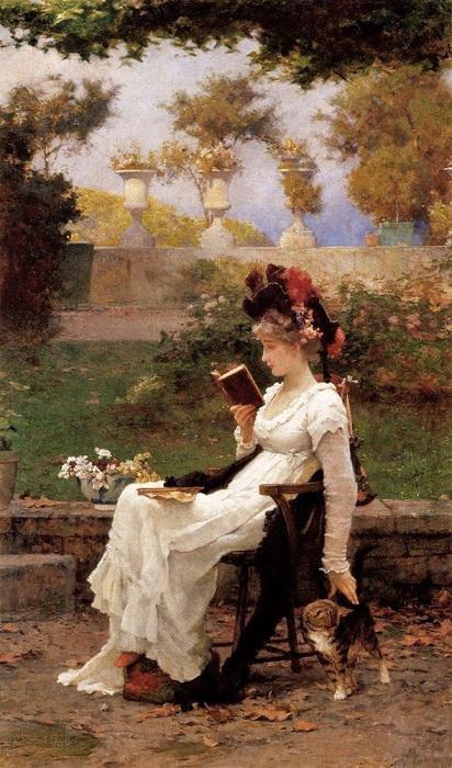 Books beyond seasons marcus-stone-reading-outdoors-with-dog-1900-medium