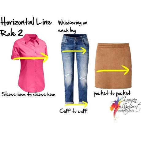 How you can use horizontal lines to broaden or balance your body shape