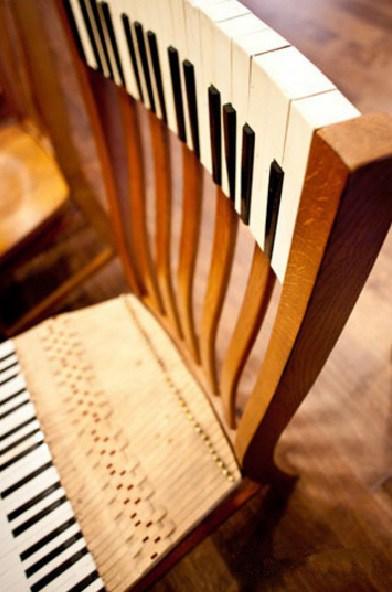 Piano Keys Used To Make Chair