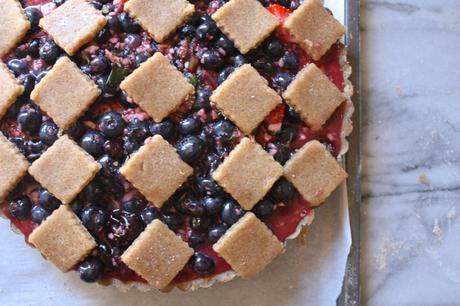 Blueberry + Lemon Mint Pie