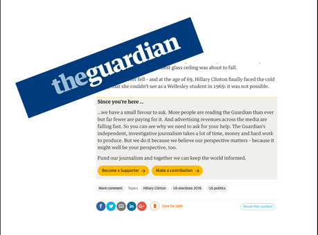 The Guardian: holding out the tin can for contributions