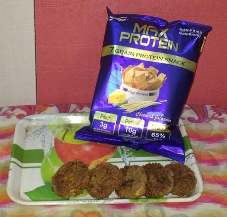Corn Aloo Tikki with RiteBite Max Protein 7 grain snack!