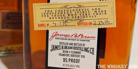Jim Beam Single Barrel Label