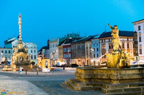 Olomouc lower square at twilight