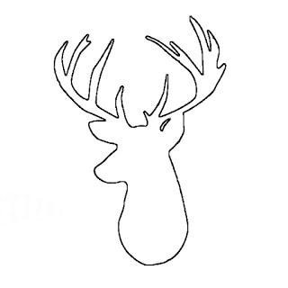 Deer Head Applique Pillow