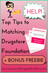 Ever go to the drugstore and have no idea how to find you shade? Here are the top tips to matching drugstore foundation. Also, don't forget to grab your BONUS FREEBIE! Get the top foundation tips from beauty bloggers. Go ahead and click to grab them!