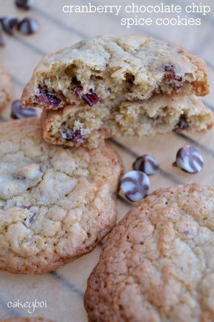 Cranberry Chocolate Chip Spice Cookies