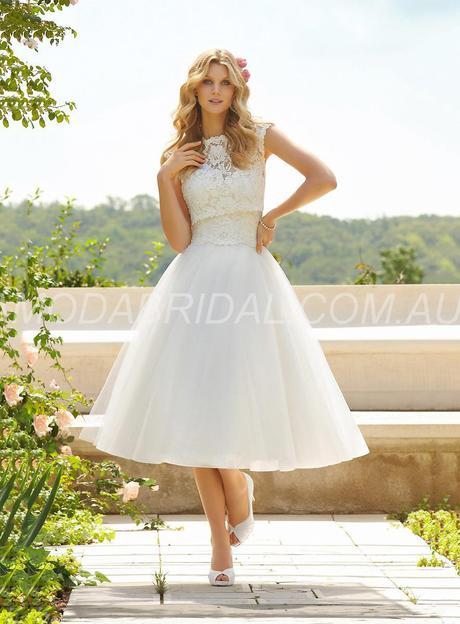 SHORT AND TEA LENGTH WEDDING DRESSES