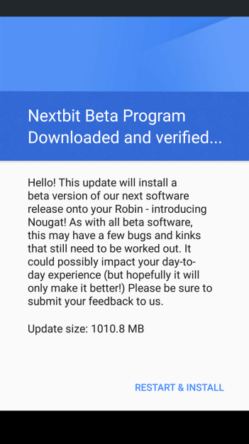 Nextbit Releases Android 7.0 Nougat Beta For Robin