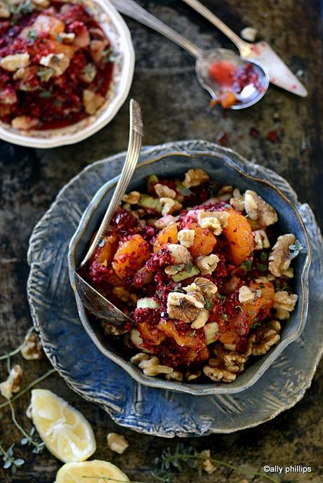 fresh cranberry mandarin nut salad