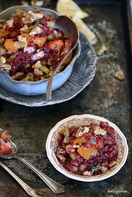 fresh cranberry mandarin nut salad