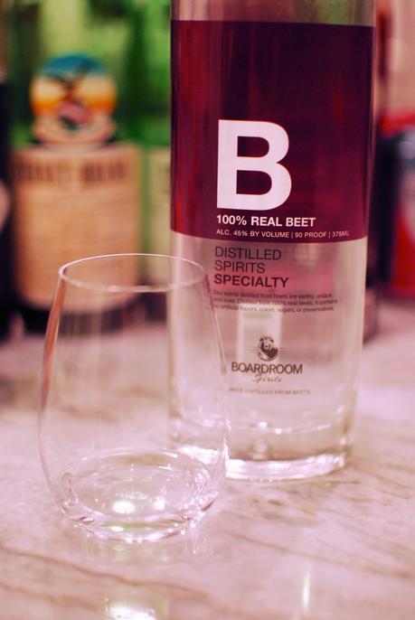 B Beet Spirit from Boardroom Spirits. A Booze Review and Cocktail Recipe Post.
