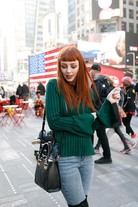 Hangin out at times square with my Stylewe.com sweater