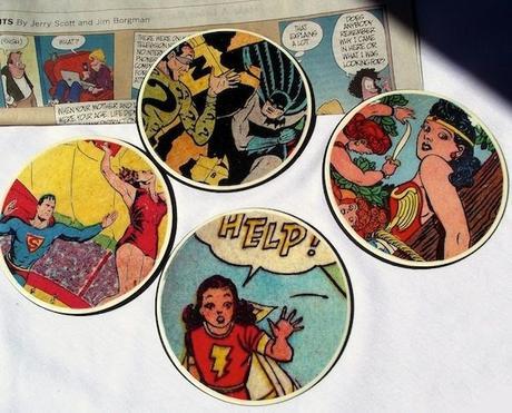 comic book coasters gift list by blogger
