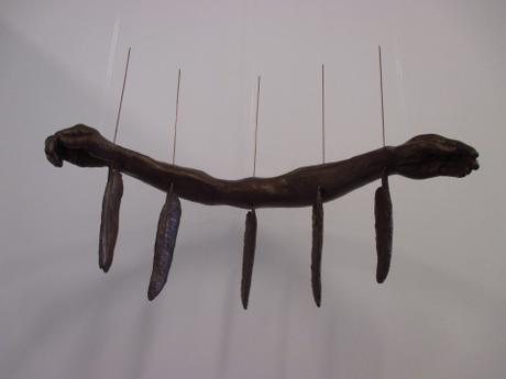 Winged, 1999, Bonded bronze and metal, Courtesy of the Michael Richards Estate