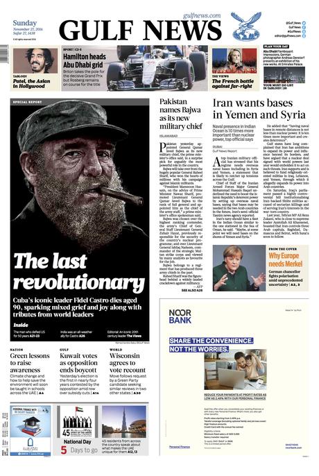 The death of Fidel Castro: how newspapers covered it