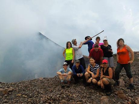 Next to a volcano in Nicaragua during my early years of organizing treks with the DC area outdoor groups. Recently, I self-promoted myself as a CEO.
