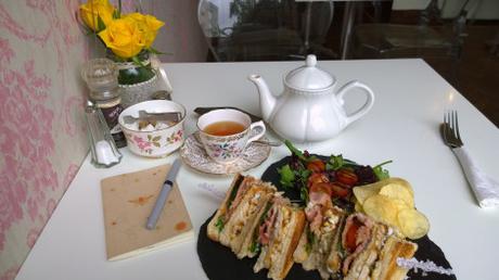 Lunch at Brodies Vintage Tearoom in Linlithgow, Scotland.