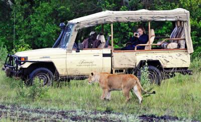 Enjoying Wildlife safari: Some of the tourists enjoy a game drive, Kenya has been named top 10 destinations to visit