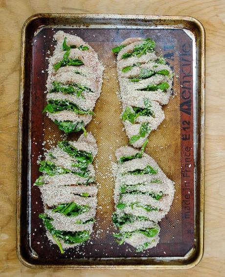 Crusty Baked Italian Hasselback Chicken Breasts with Panko and Parmesan Cheese