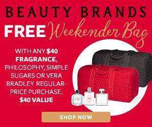 Free Weekender Bag With $40 Fragrance Purchase. Shop Now.