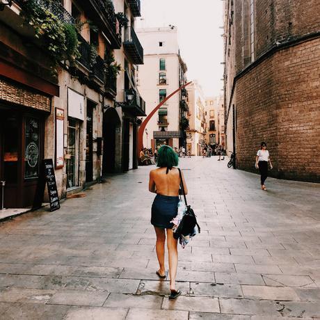 Woman on the Streets of El Borne in Barcelona