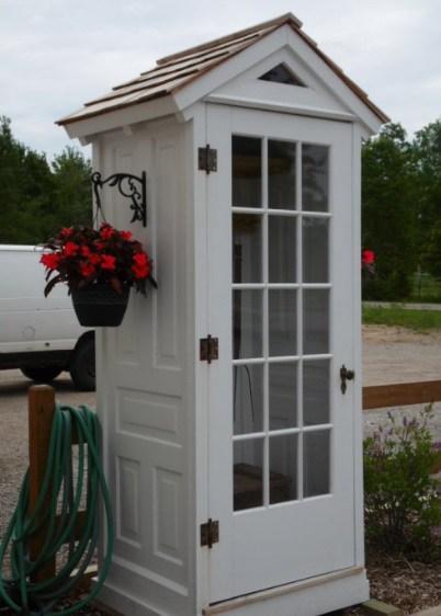 Doors Transformed Into a Garden Shed