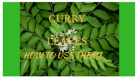 How best to use curry leaves in your cooking?
